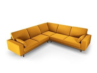 Симметричный velvet диван Hebe, 5 мест, желтый (горчичный) цена и информация | Угловые диваны | 220.lv