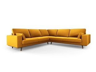 Симметричный velvet диван Hebe, 5 мест, желтый (горчичный) цена и информация | Угловые диваны | 220.lv