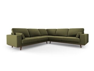 Симметричный velvet диван Hebe, 5 мест, зеленый цена и информация | Угловые диваны | 220.lv