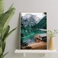 Glezna pēc cipariem Lerāmēta "Smaragda ezers" Oh Art! 40x50 cm cena un informācija | Gleznas pēc numuriem | 220.lv