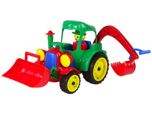 Traktors-ekskavators ar gumijas riteņiem cena un informācija | Rotaļlietas zēniem | 220.lv