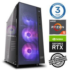 INTOP Ryzen 5 3600 32GB 480SSD M.2 NVME+2TB RTX4060Ti 8GB no-OS cena un informācija | Stacionārie datori | 220.lv