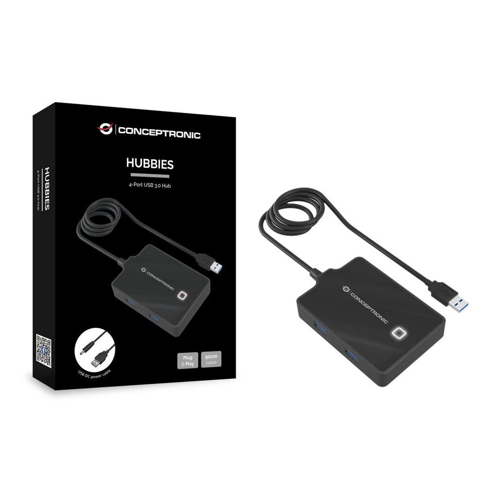 USB Centrmezgls Conceptronic HUBBIES11B cena un informācija | Adapteri un USB centrmezgli | 220.lv