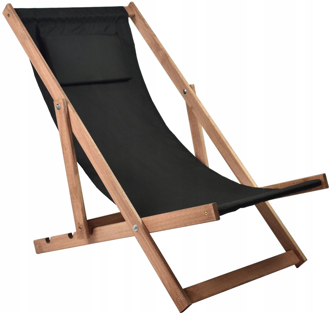 Pludmales stila koka krēsls ar spilvenu cena un informācija | Dārza krēsli | 220.lv