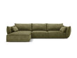 Kreisās puses stūra dīvāns Vanda, 4 sēdvietas, zaļš cena un informācija | Stūra dīvāni | 220.lv