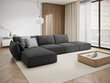 Kreisās puses stūra dīvāns Vanda, 5 sēdvietas, pelēks cena un informācija | Stūra dīvāni | 220.lv
