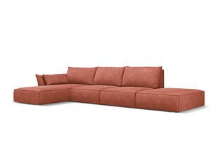Левый угловой диван Vanda, 5 мест, красный цвет цена и информация | Угловые диваны | 220.lv