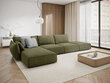 Kreisās puses stūra dīvāns Vanda, 5 sēdvietas, zaļš cena un informācija | Stūra dīvāni | 220.lv