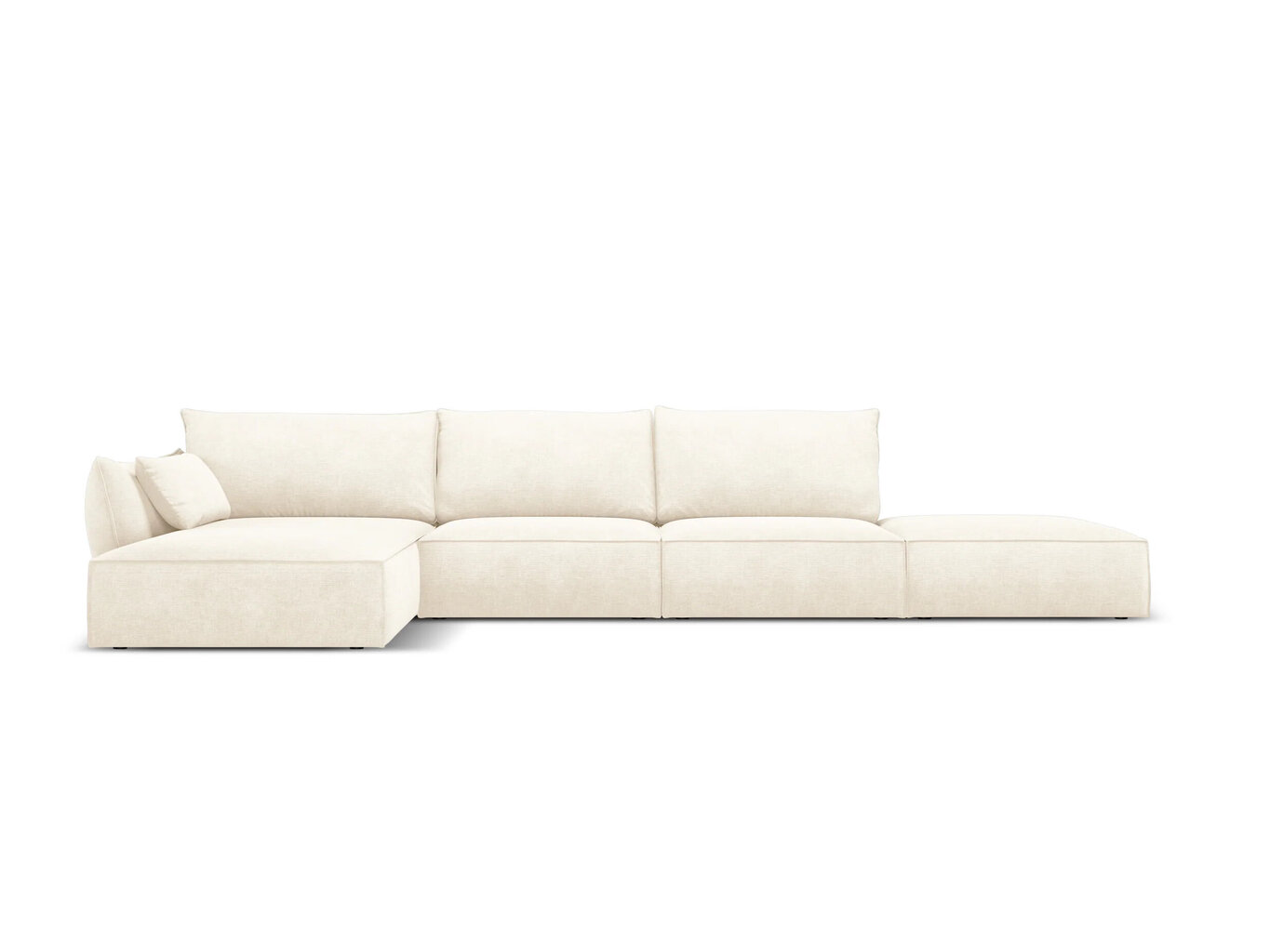 Kreisās puses stūra dīvāns Vanda, 5 sēdvietas, gaišas smilškrāsas cena un informācija | Stūra dīvāni | 220.lv