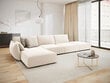 Kreisās puses stūra samta dīvāns Vanda, 5 sēdvietas, gaiša smilškrāsa cena un informācija | Stūra dīvāni | 220.lv