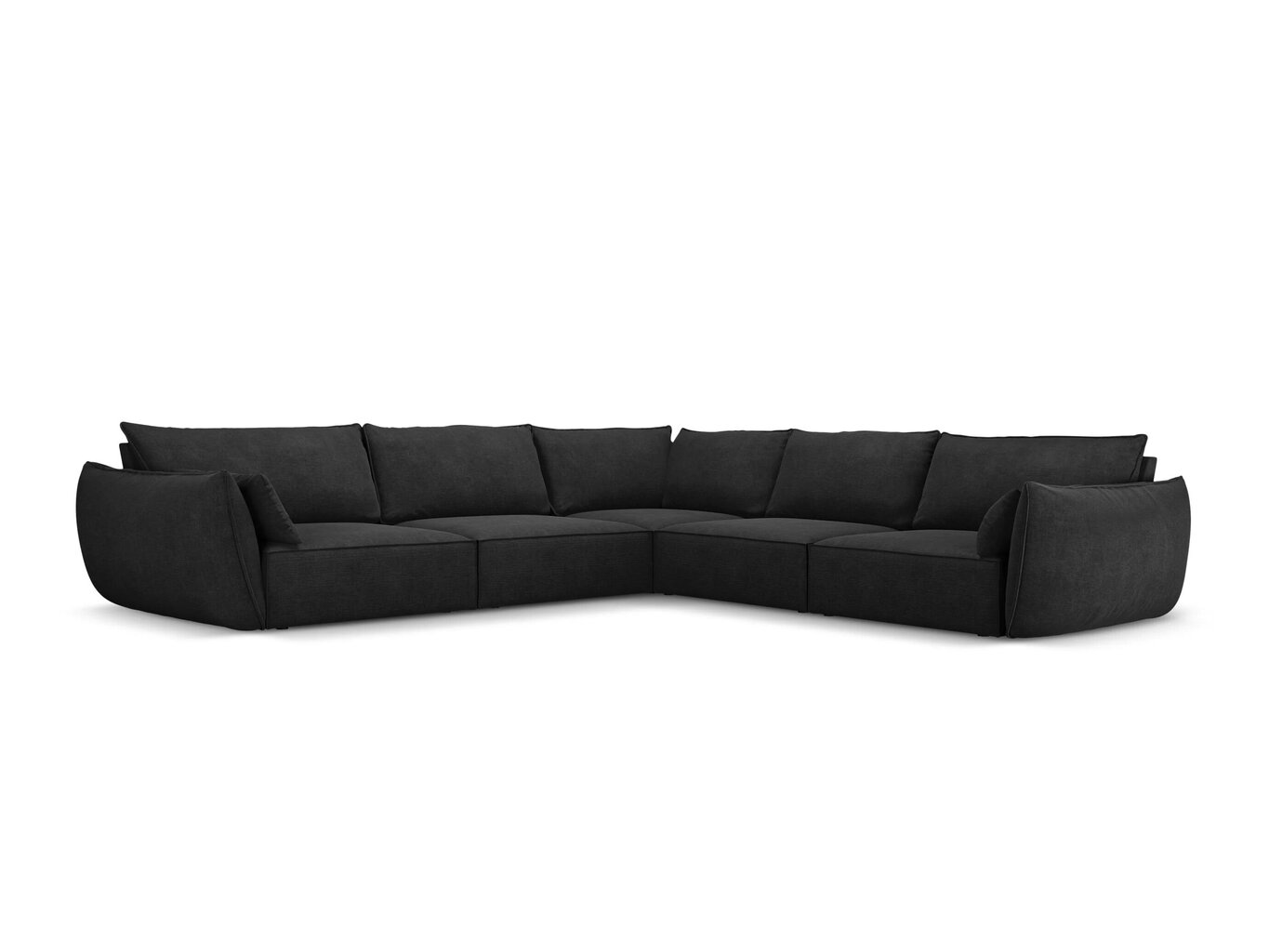 Simetrisks stūra dīvāns Vanda, 7 sēdvietas, tumši pelēks cena un informācija | Stūra dīvāni | 220.lv