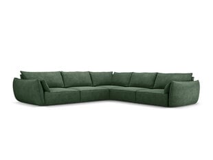 Simetrisks stūra dīvāns Vanda, 7 sēdvietas, zaļa pudeļu kr. цена и информация | Угловые диваны | 220.lv