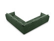 Simetrisks stūra dīvāns Vanda, 7 sēdvietas, zaļa pudeļu kr. cena un informācija | Stūra dīvāni | 220.lv