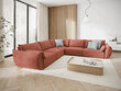 Simetrisks stūra dīvāns Vanda, 7 sēdvietas, sarkans cena un informācija | Stūra dīvāni | 220.lv