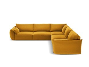 Симметричный угловой velvet диван Vanda, 7 мест, желтый цвет цена и информация | Угловые диваны | 220.lv