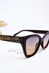 Sieviešu saulesbrilles ar uzrakstu M2404 melns zili oranžs gradients цена и информация | Женские солнцезащитные очки | 220.lv