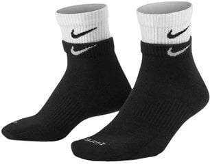 Носки Nike U Nk Ed Pls Csh Ank 1P DH4058 011, черные/белые цена и информация | Мужские носки, чёрные | 220.lv