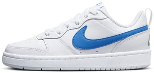 Детские кроссовки Nike Court Borough Low 2 BQ5448 123/3.5, белые/синие цена и информация | Стильные кеды для детей | 220.lv