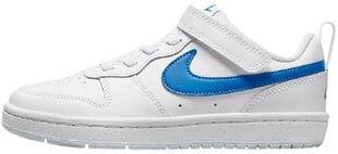 Детские кроссовки Nike Court Borough Low 2 BQ5451 123/2.5, белые/синие цена и информация | Laste Kingad | 220.lv