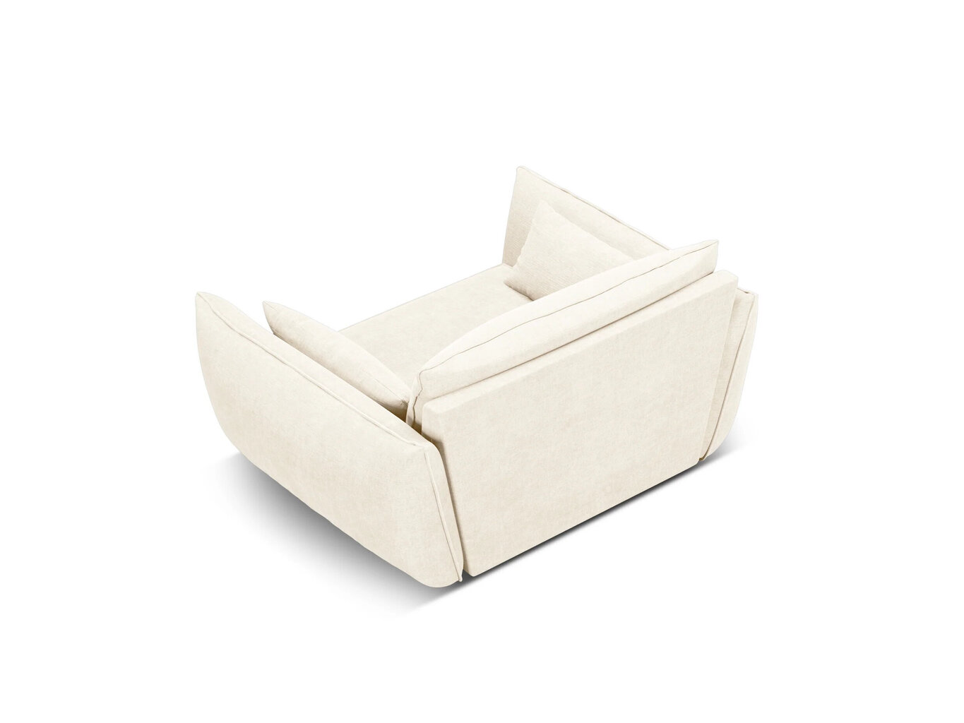 Vienvietīgais krēsls Vanda, 128x100x85 cm, gaišas smilškrāsas. cena un informācija | Atpūtas krēsli | 220.lv