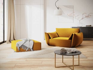 Samta krēsls Vanda, 128x100x85 cm, dzeltens cena un informācija | Atpūtas krēsli | 220.lv