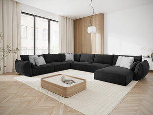 Панорамный левый диван Vanda, 8 мест, темно-серый цвет цена и информация | Угловые диваны | 220.lv