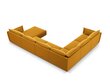 Panorāmas kreisās puses stūra samta dīvāns Vanda, 8 sēdvietas, dzeltens (sinepju) cena un informācija | Stūra dīvāni | 220.lv