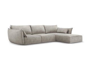 Правый угловой диван Vanda, 4 места, светло-серый цвет цена и информация | Угловые диваны | 220.lv