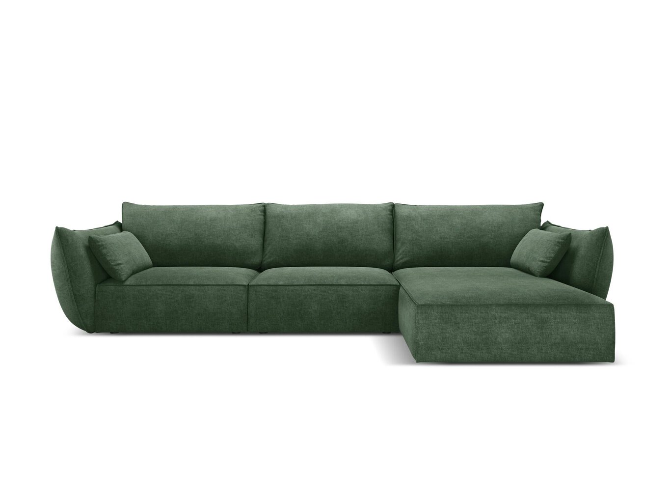Labās puses stūra dīvāns Vanda, 4 sēdvietas, zaļās pudeļu kr. cena un informācija | Stūra dīvāni | 220.lv