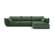 Labās puses stūra dīvāns Vanda, 4 sēdvietas, zaļās pudeļu kr. cena un informācija | Stūra dīvāni | 220.lv