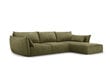 Labās puses stūra dīvāns Vanda, 4 sēdvietas, zaļš цена и информация | Stūra dīvāni | 220.lv