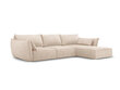 Labās puses stūra dīvāns Vanda, 4 sēdvietas, smilškrāsas cena un informācija | Stūra dīvāni | 220.lv