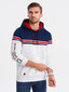 Balts džemperis ar kapuci Vona V1 OM-SSNZ-22FW-014-51723-XXL cena un informācija | Vīriešu jakas | 220.lv
