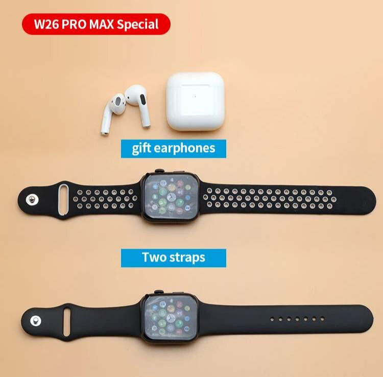 Watch+ W26 Pro Max Special Set Black cena un informācija | Viedpulksteņi (smartwatch) | 220.lv