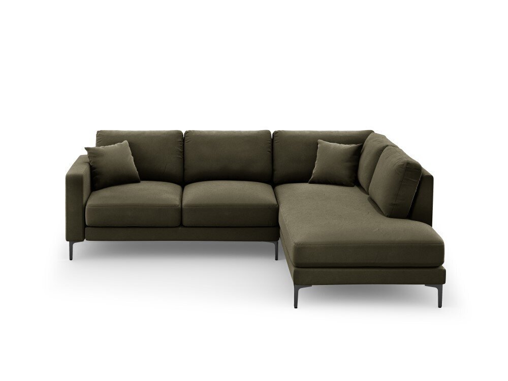 Labās puses stūra samta dīvāns Venus, 5 sēdvietas, zaļš cena un informācija | Stūra dīvāni | 220.lv