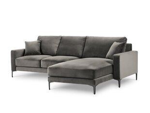 Угловой правый velvet диван Venus, 4 места, св. серый цвет цена и информация | Угловые диваны | 220.lv