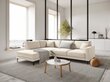 Kreisās puses stūra dīvāns Venus, 5 sēdvietas, gaišas smilškrāsas cena un informācija | Stūra dīvāni | 220.lv