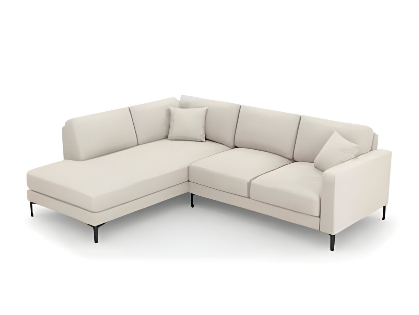 Kreisās puses stūra dīvāns Venus, 5 sēdvietas, gaišas smilškrāsas цена и информация | Stūra dīvāni | 220.lv