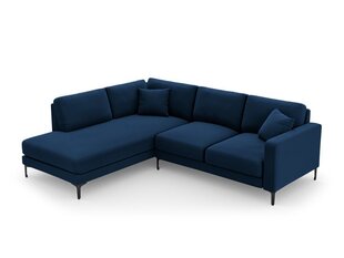 Kreisās puses stūra samta dīvāns Venus, 5 sēdvietas, tumši zils cena un informācija | Stūra dīvāni | 220.lv