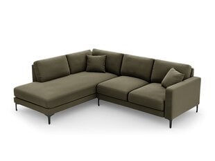 Kreisās puses stūra samta dīvāns Venus, 5 sēdvietas, zaļš cena un informācija | Stūra dīvāni | 220.lv