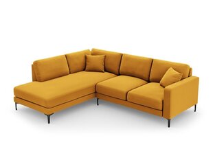 Kreisās puses stūra samta dīvāns Venus, 5 sēdvietas, dzeltens cena un informācija | Stūra dīvāni | 220.lv