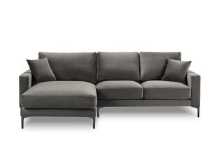 Угловой левый velvet диван Venus, 4 места, св. серый цвет цена и информация | Угловые диваны | 220.lv