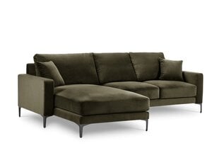 Kreisās puses stūra samta dīvāns Venus, 4 sēdvietas, zaļš cena un informācija | Stūra dīvāni | 220.lv