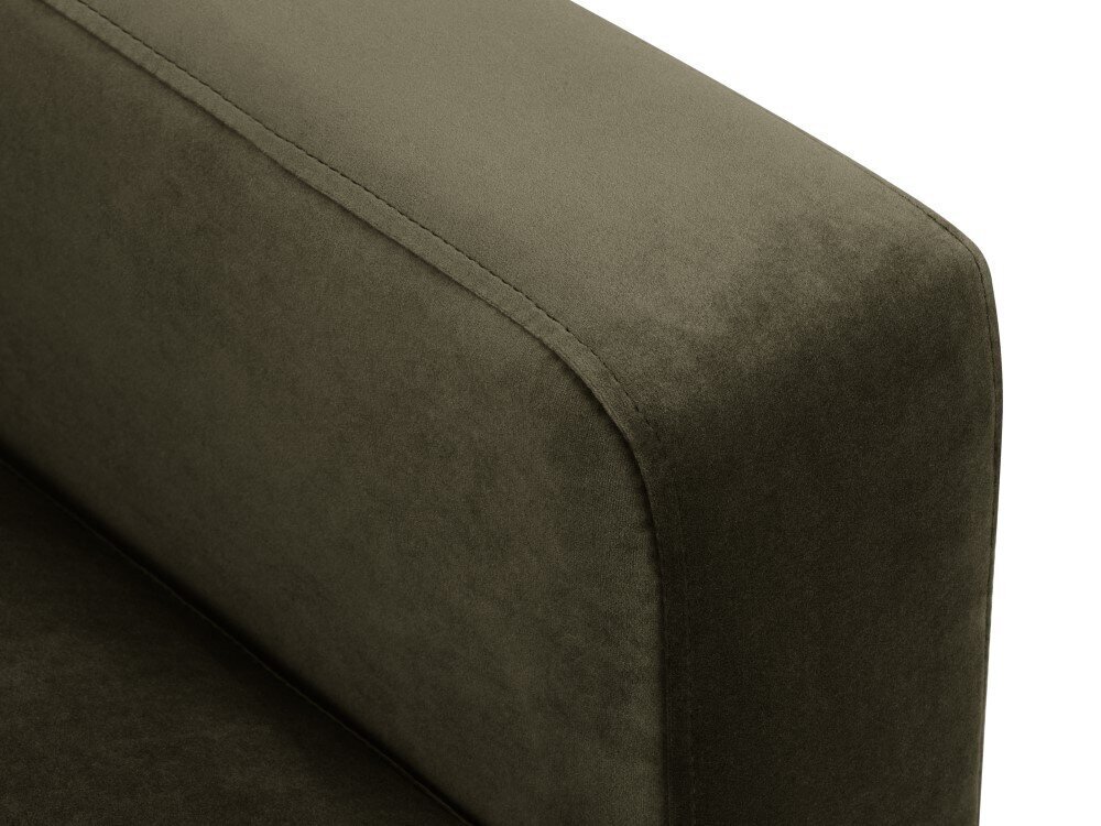 Panorāmas labās puses stūra samta dīvāns Venus, 6 sēdvietas, zaļš цена и информация | Stūra dīvāni | 220.lv