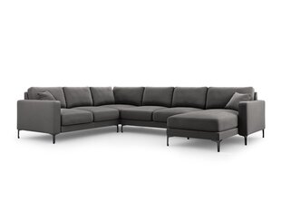 Панорамный левый угловой velvet диван Venus, 6 мест, серый цвет цена и информация | Угловые диваны | 220.lv
