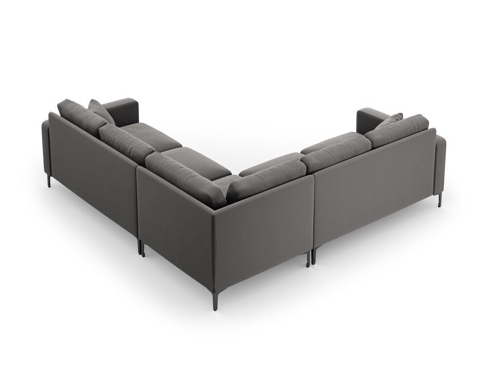 Simetrisks stūra samta dīvāns Venus, 5 sēdvietas, pelēks cena un informācija | Stūra dīvāni | 220.lv
