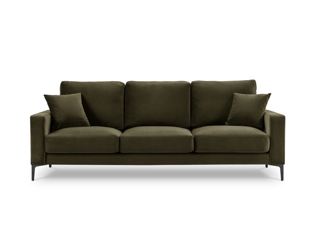 Trīsvietīgs samta dīvāns Venus, zaļš cena un informācija | Dīvāni | 220.lv