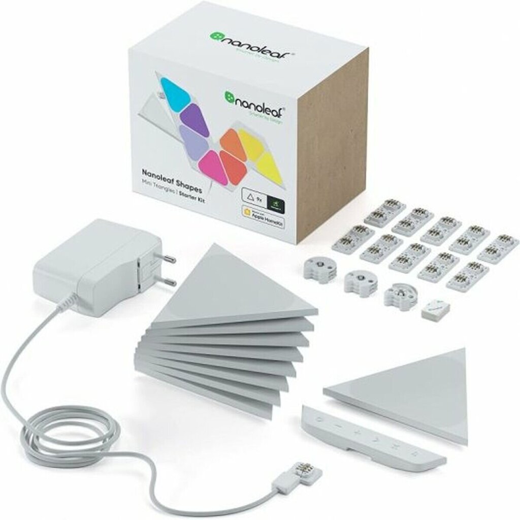 Nanoleaf Shapes Triangles Mini Starter Kit (9 panels) cena un informācija | Sienas lampas | 220.lv