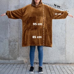 Pleds un džemperis ar kapuci vienā, brūns cena un informācija | Oriģināli džemperi | 220.lv