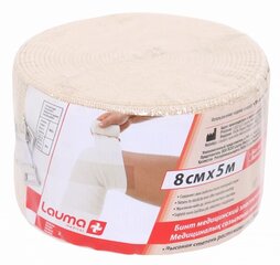 LAUMA elastīga saite 80mm x 5.0m Latex free cena un informācija | Ķermeņa daļu fiksatori | 220.lv